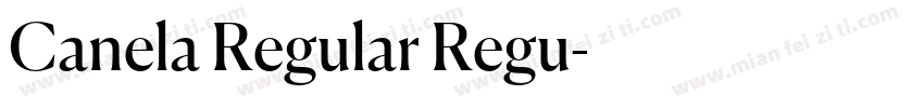 Canela Regular Regu字体转换